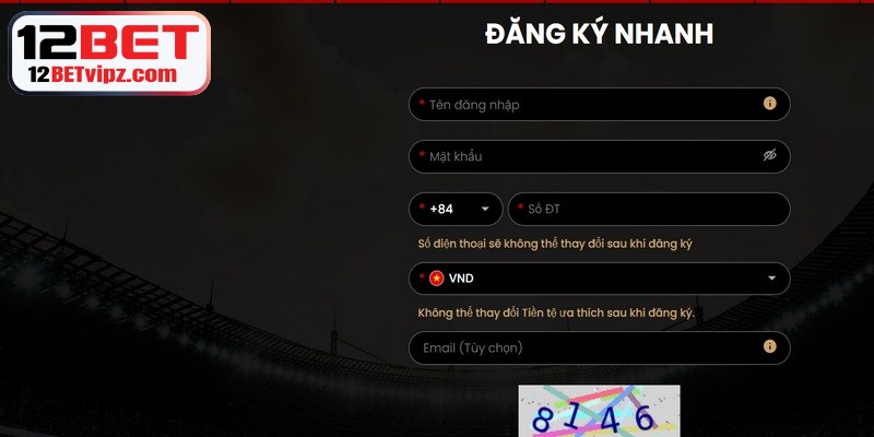 Hướng dẫn quy trình đăng ký 12BET cho tân thủ